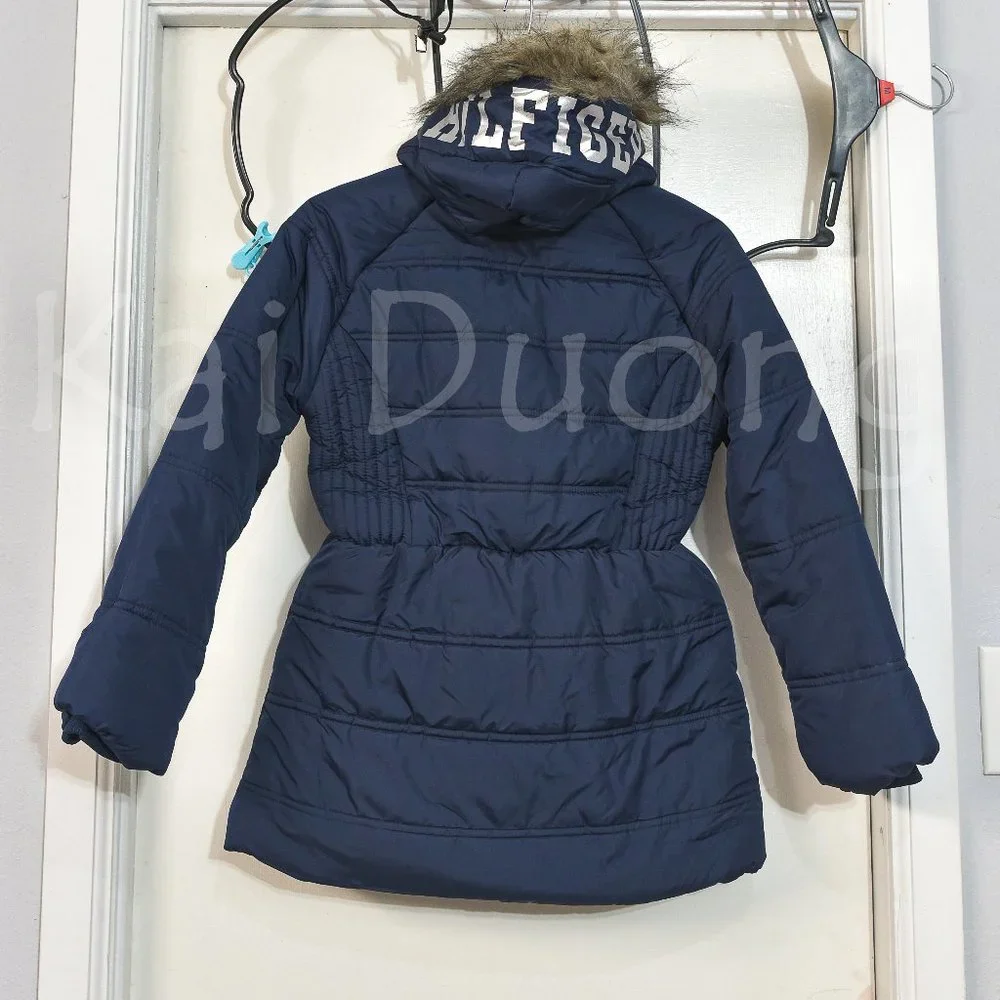 Tommy Hilfiger Girls Fleece‎ Lined Puffer Jacket NAVY